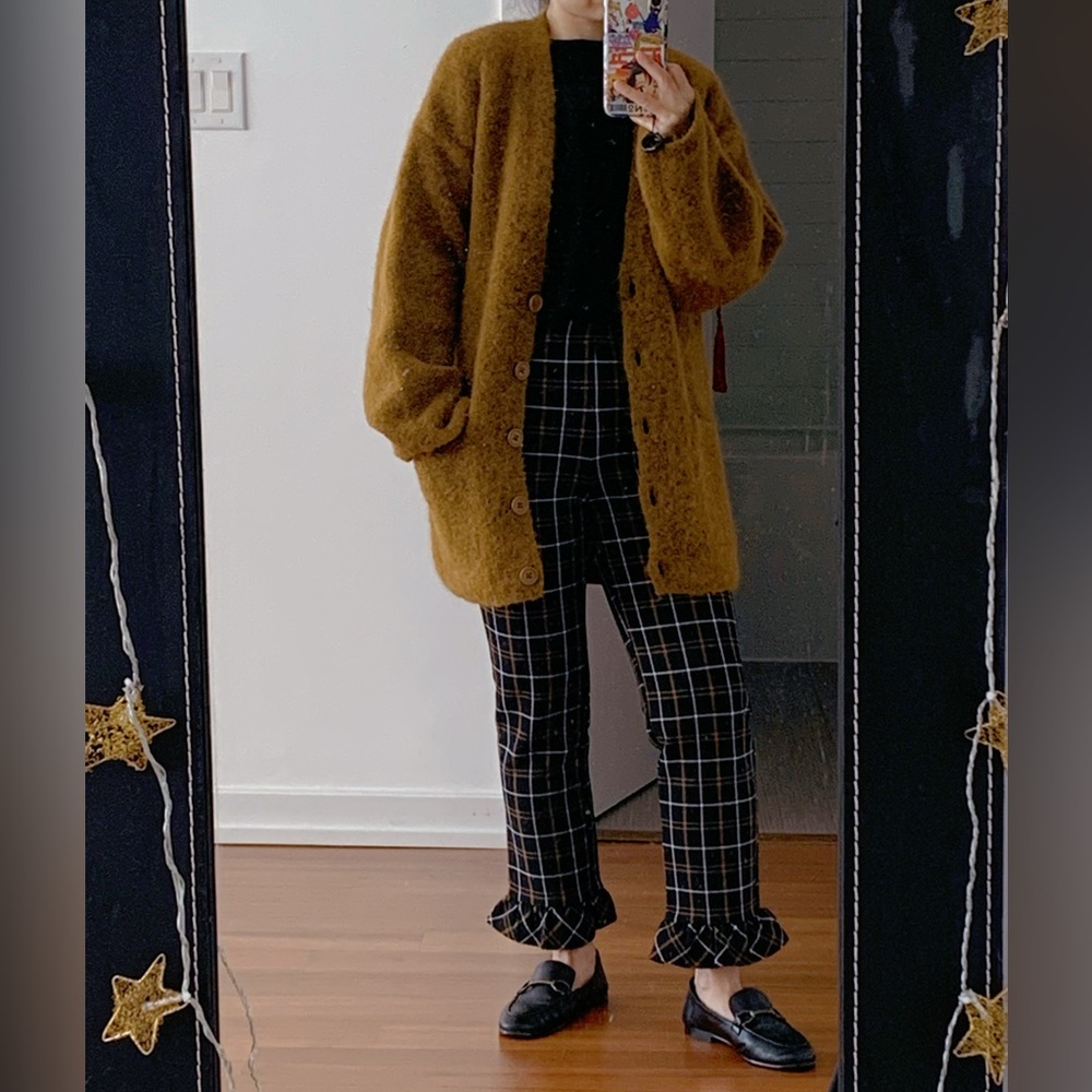 Zara checked cropped pants